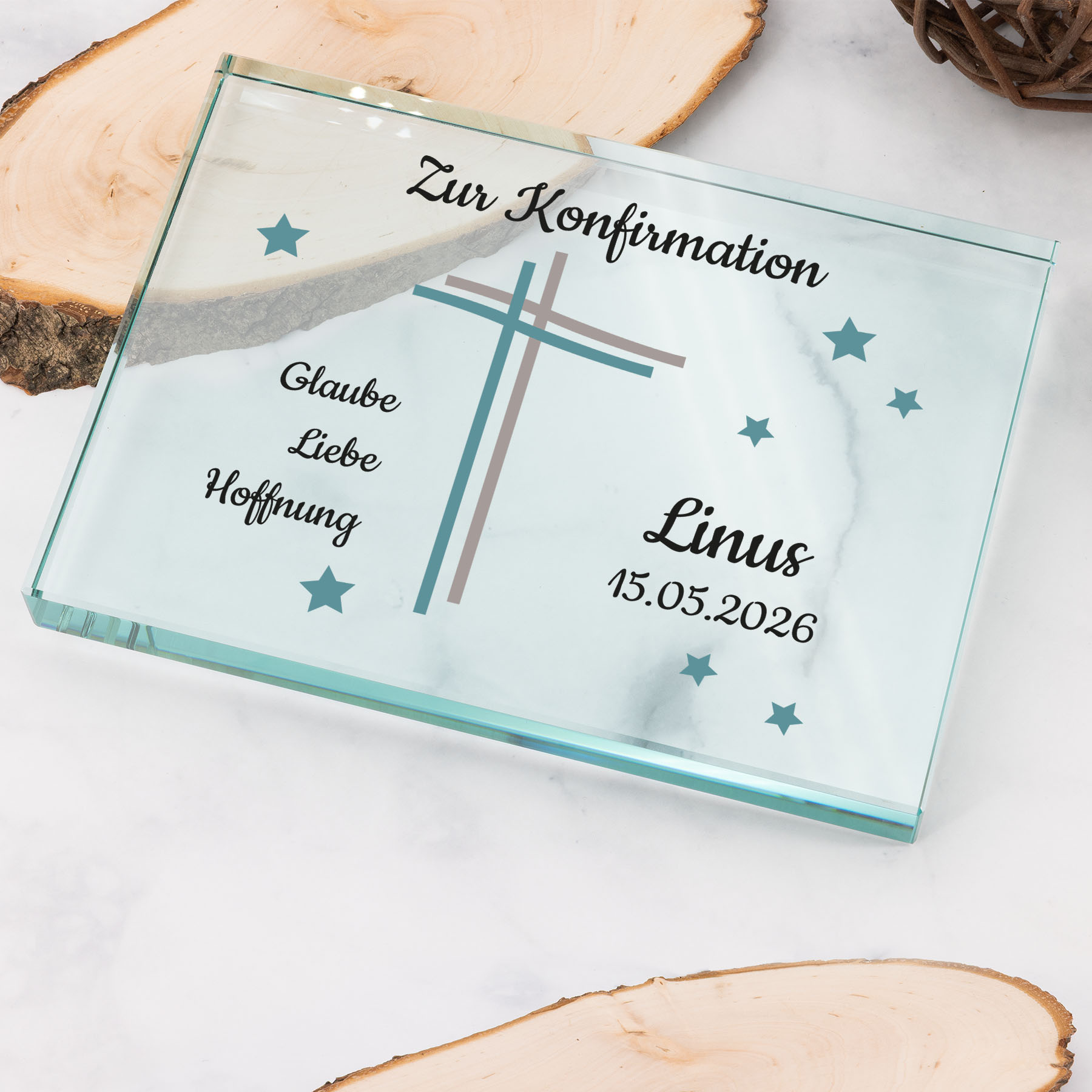 Produktbild von Glastrophäe „Meine Konfirmation“
