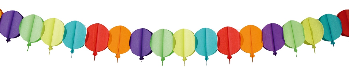 Produktbild von Papiergirlande "Luftballon" - 6m