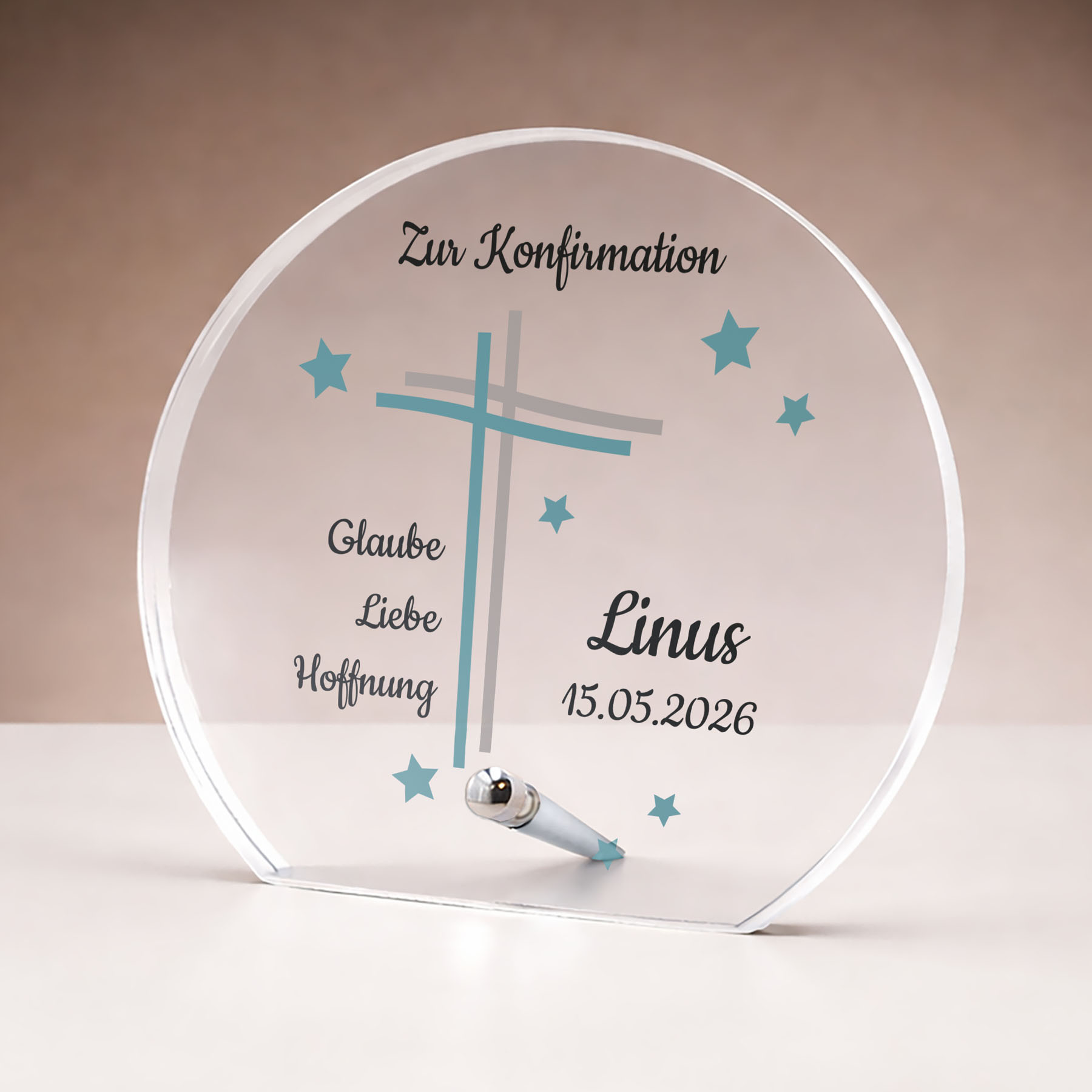Produktbild von Glastrophäe "Meine Konfirmation"