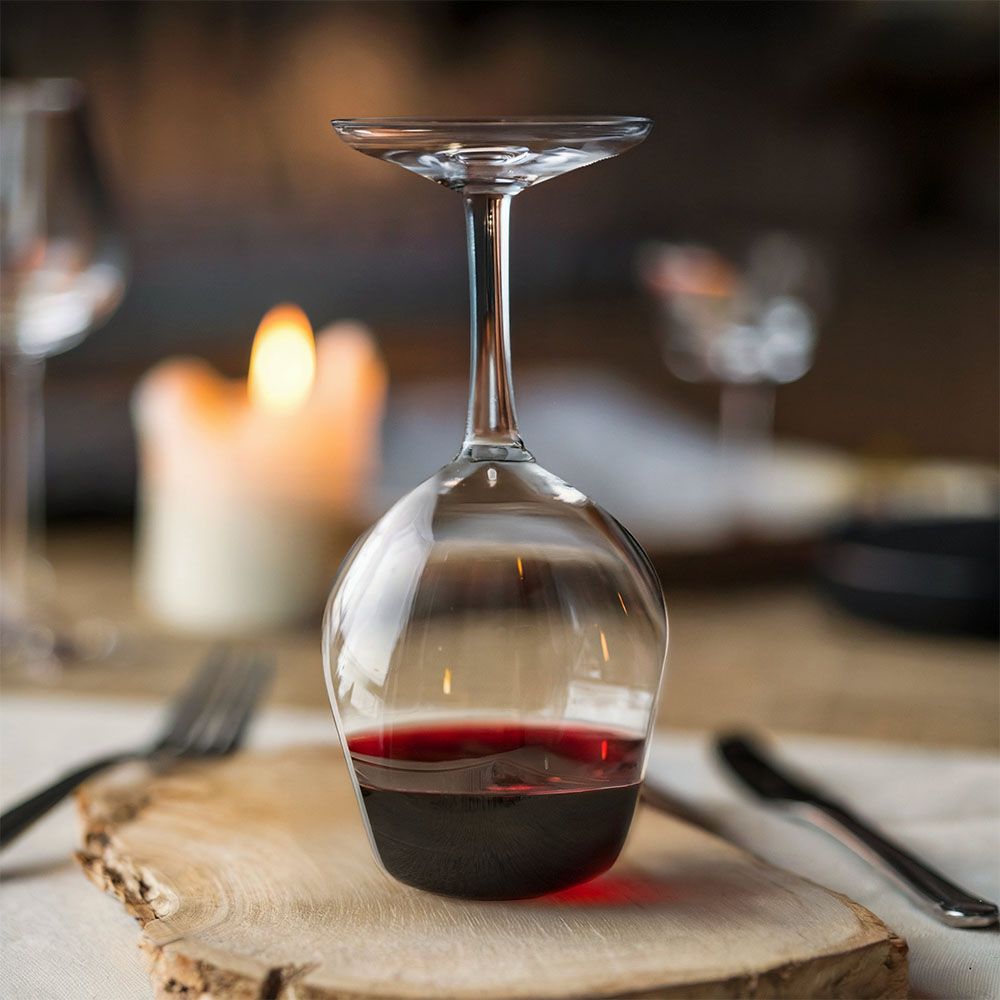 Produktbild von Upside Down Weinglas – Umgedrehtes Weinglas aus Glas