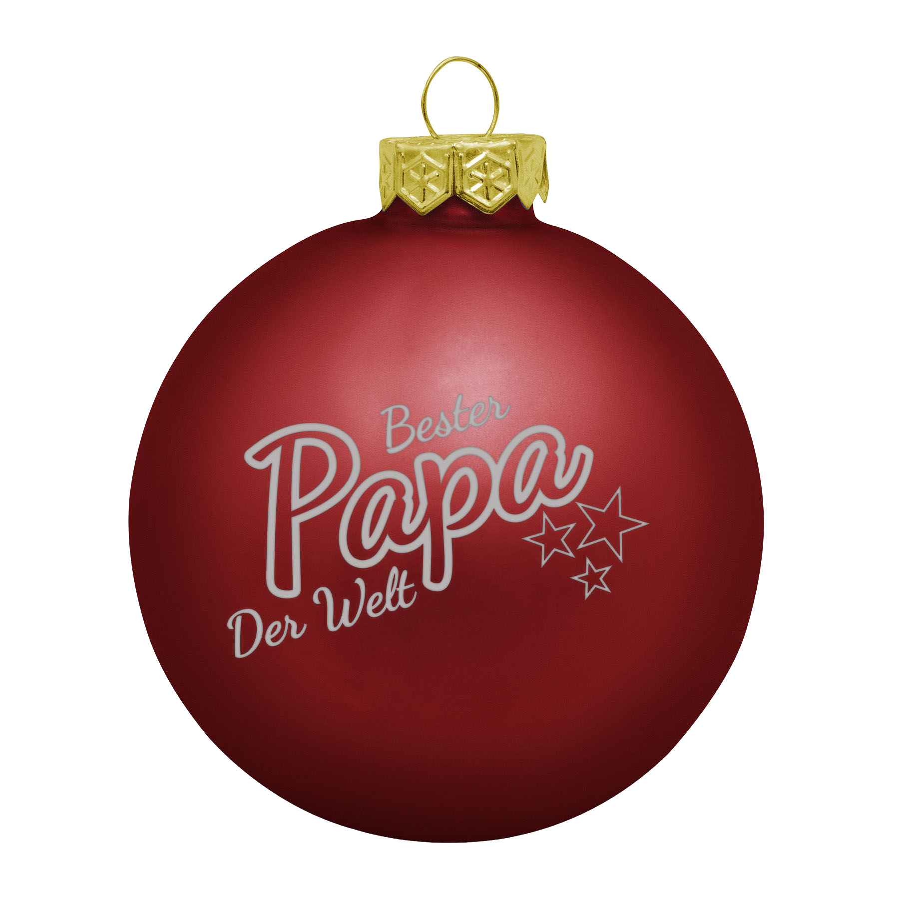 Produktbild von Weihnachtsbaumkugel aus Glas (matt) Bester Papa der Welt