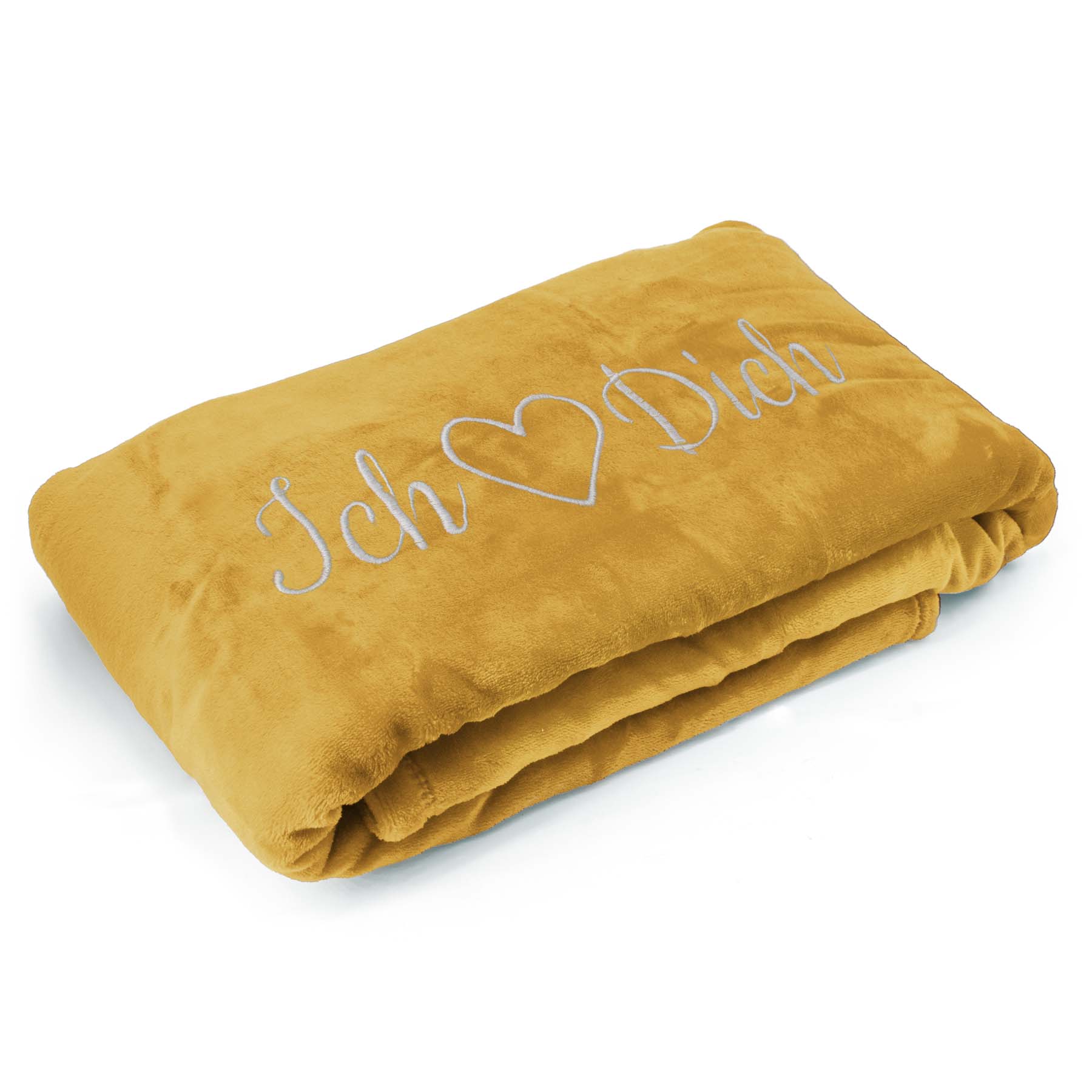 Produktbild von Kuscheldecke "Ich liebe Dich" in verschiedenen Farben