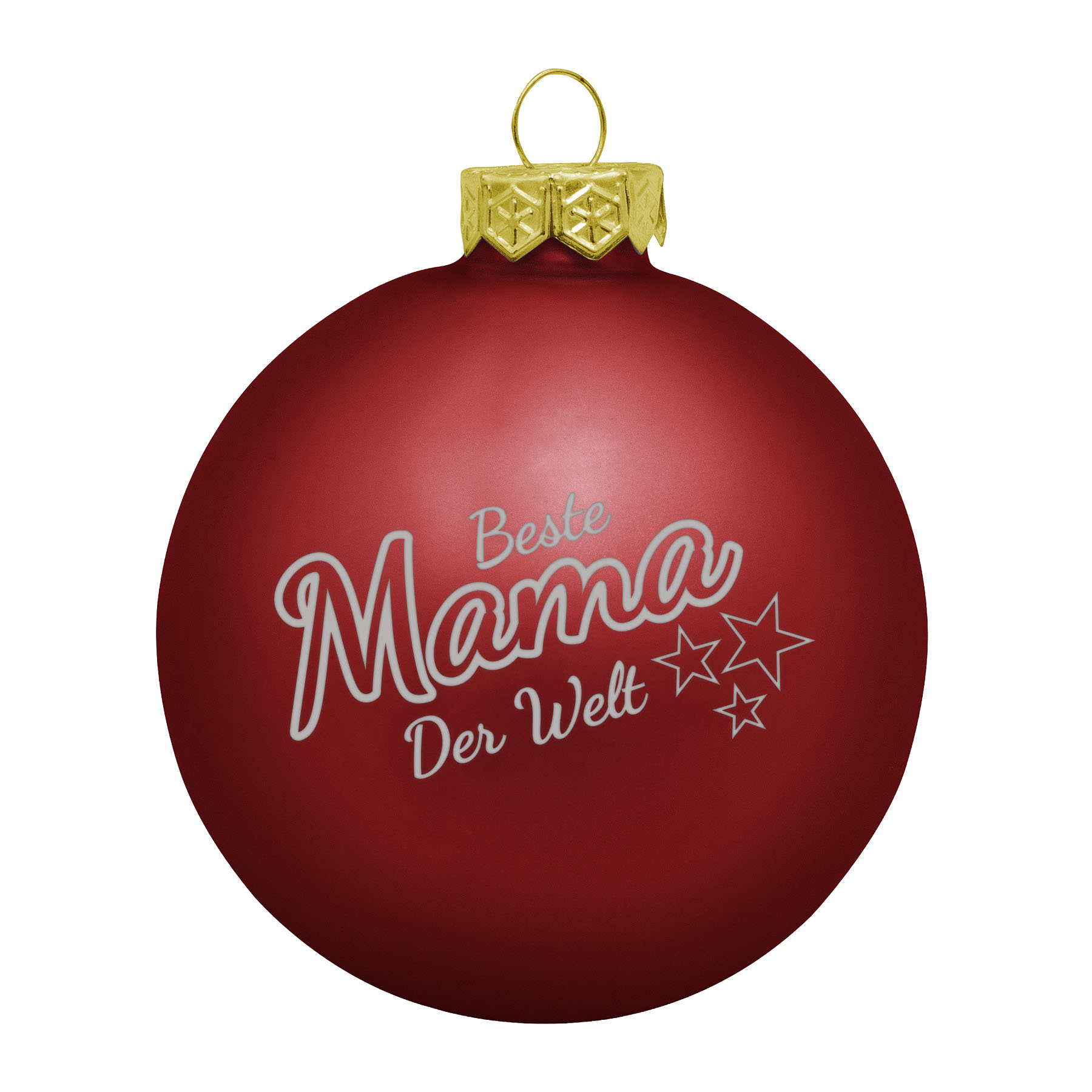 Produktbild von Weihnachtsbaumkugel aus Glas (matt) Beste Mama der Welt