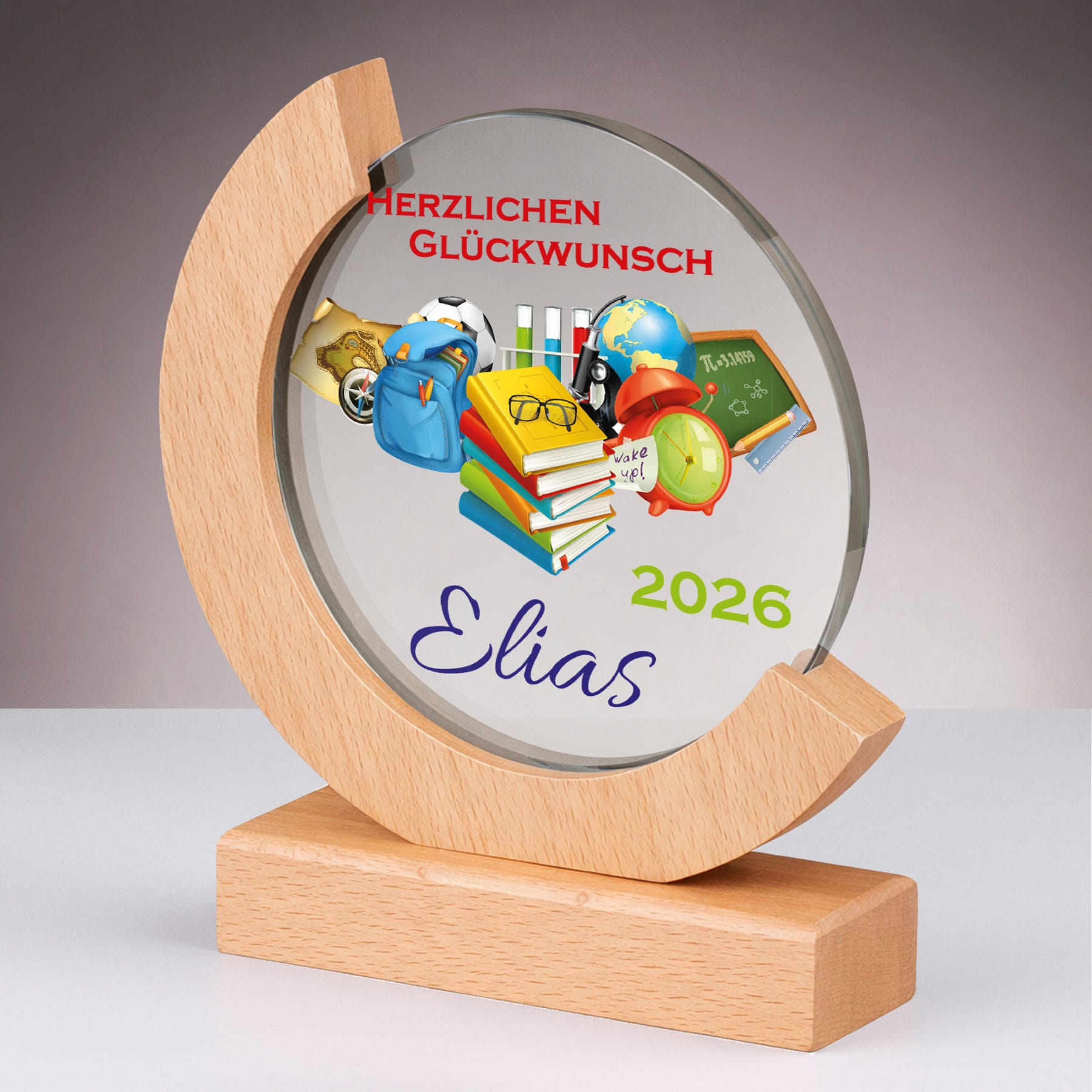 Produktbild von Glastrophäe „Schulfächer gemeistert“