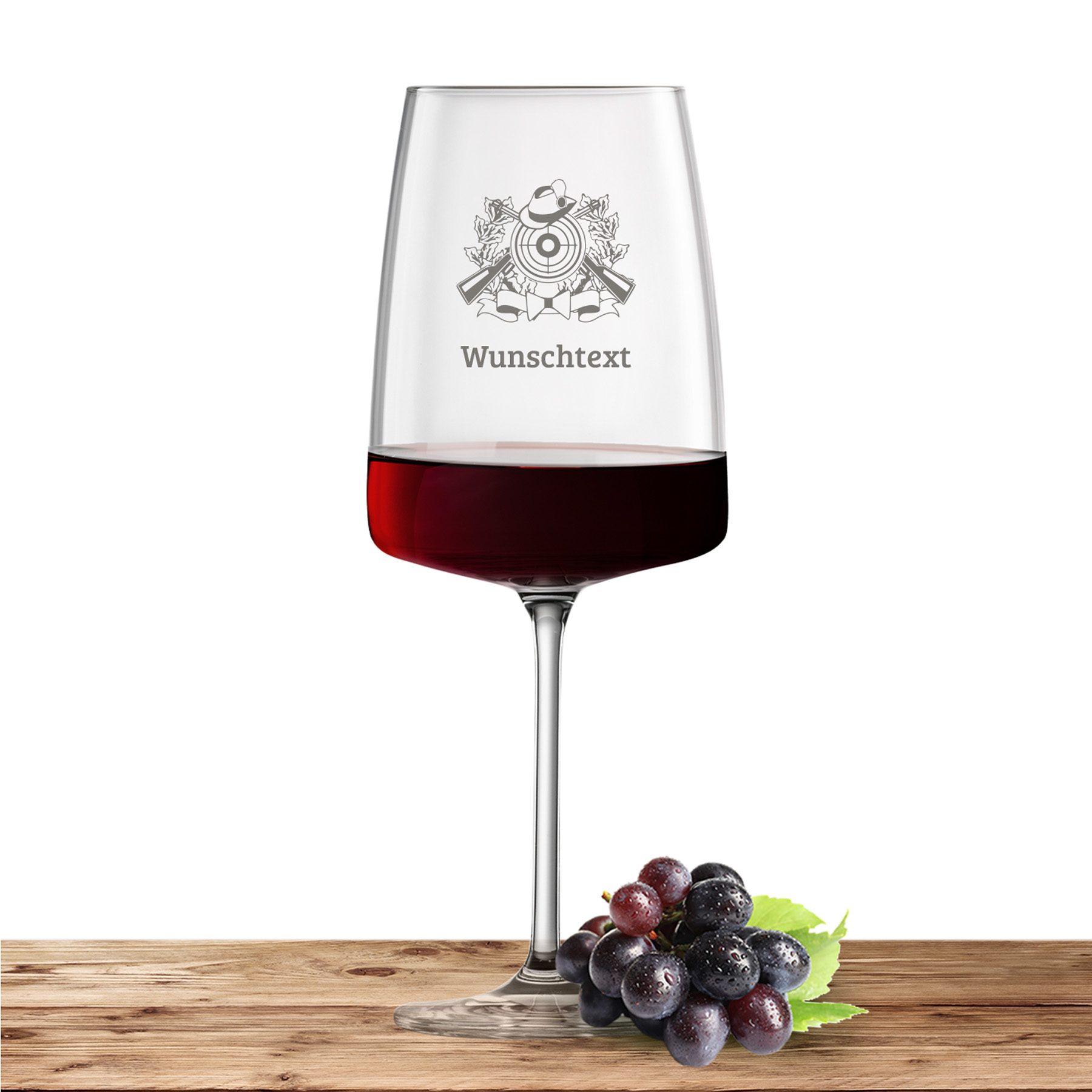 Produktbild von Weinglas Zwiesel Glas Rotweinglas VIVID SENSES 660ml "Schützenlogo" mit Name oder Wunschtext
