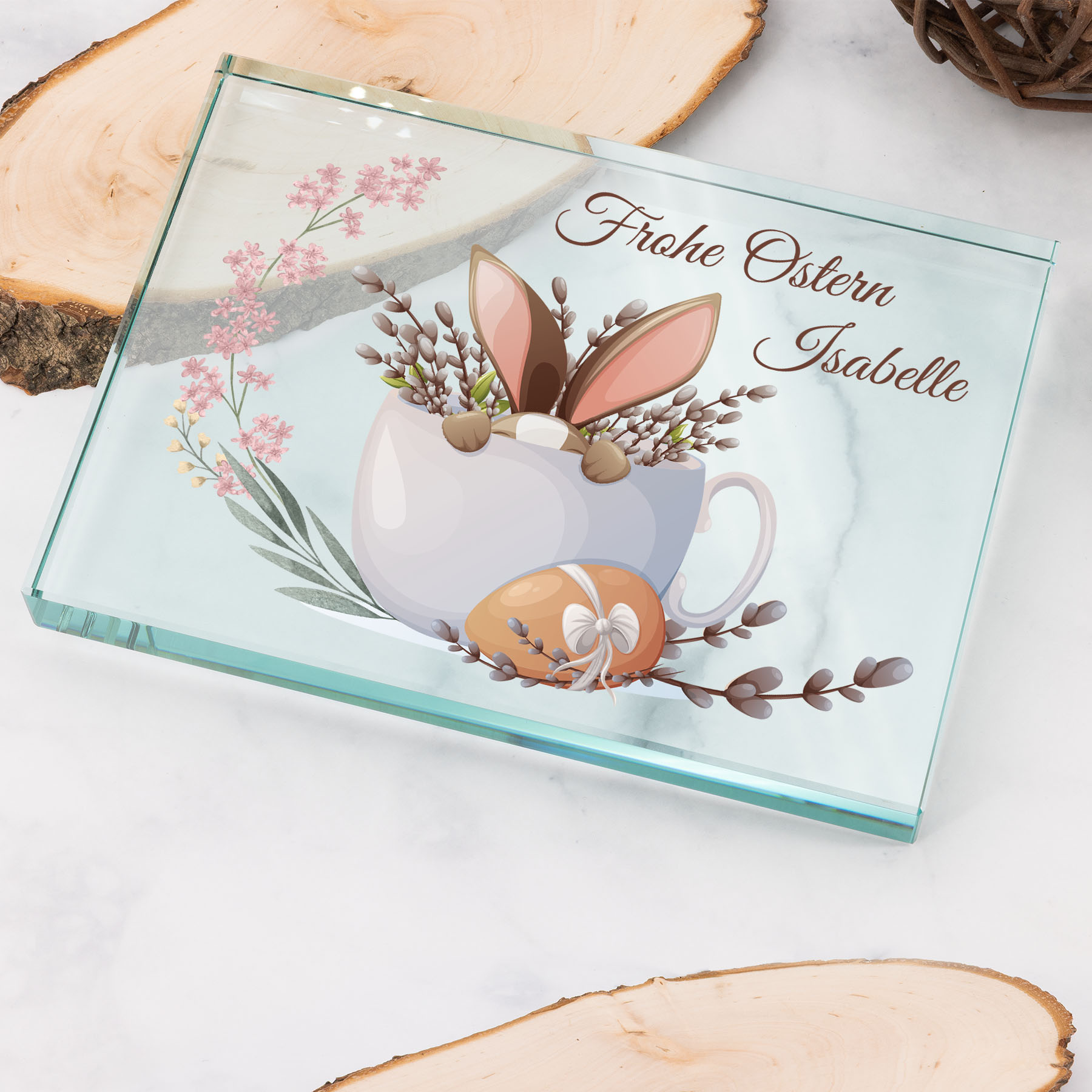 Produktbild von Glastrophäe „Osterzauber in der Tasse“
