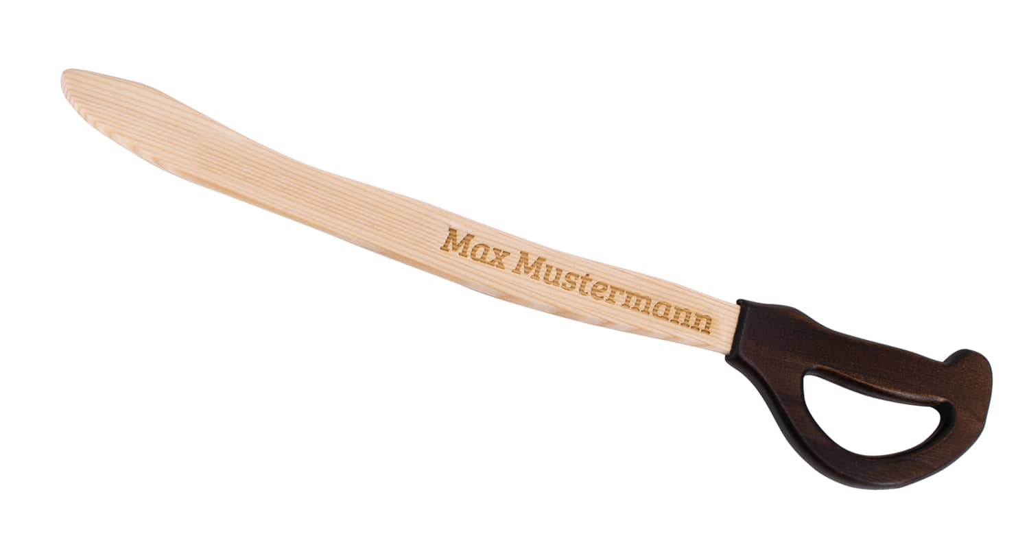 Produktbild von Säbel aus Holz für Kinder - mit Wunschtext