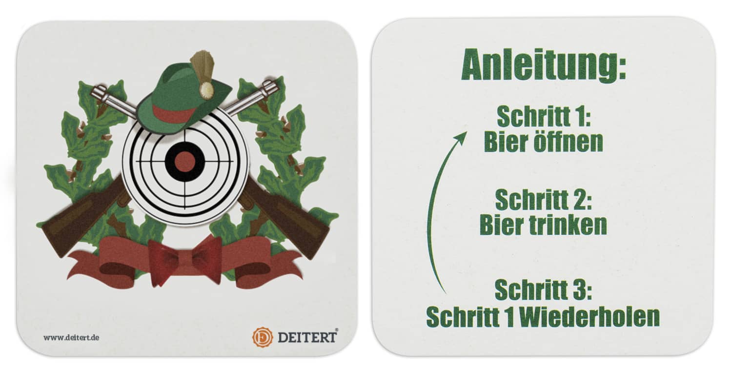 Produktbild von Bierdeckel mit Schützenmotiv 100 Stk.