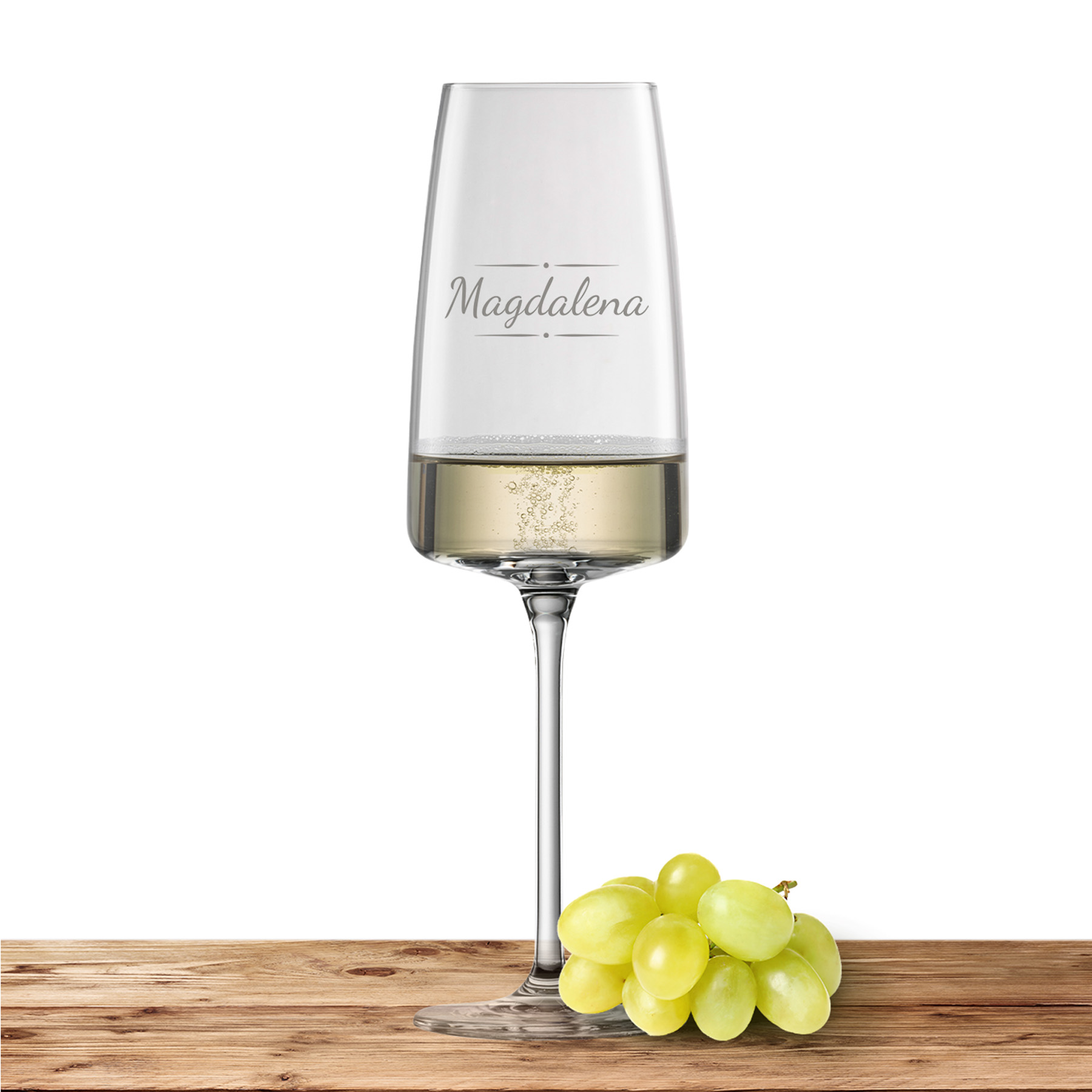 Produktbild von Zwiesel Glas Sekt- und Schaumweinglas VIVID SENSES 388ml "Verzierung 03" mit Name oder Wunschtext