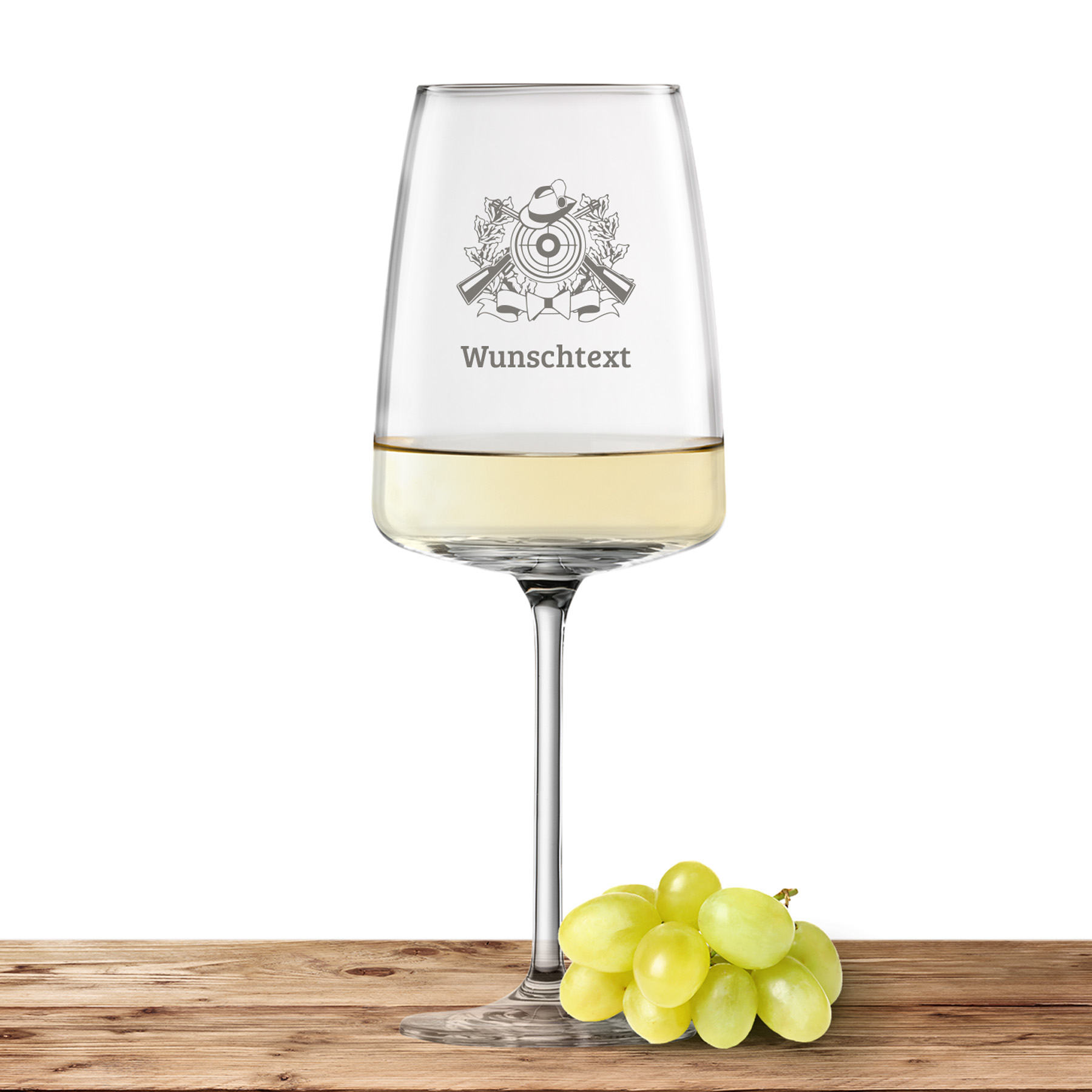 Produktbild von Weinglas Zwiesel Glas Weißweinglas VIVID SENSES 535ml "Schützenlogo" mit Name oder Wunschtext
