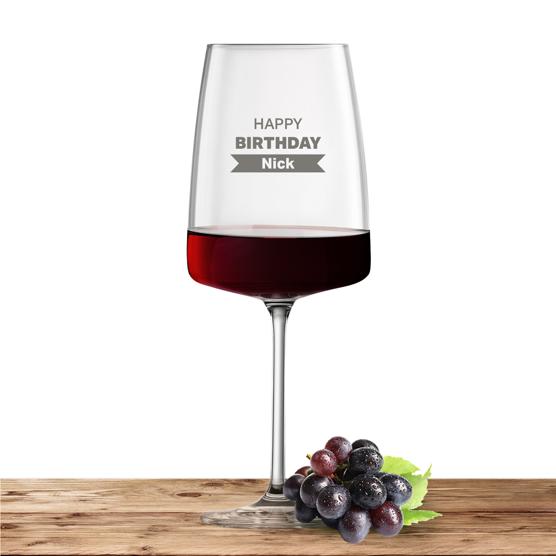 Produktbild von Weinglas Schott Zwiesel Rotweinglas VIVID SENSES 660ml "Happy Birthday" mit Wunschtext