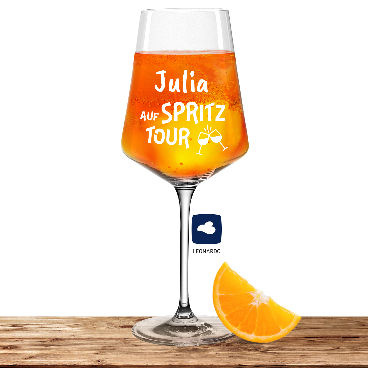 Produktbild von Leonardo Aperolglas PUCCINI 560ml "Spritz Tour" mit Namen oder Wunschtext graviert