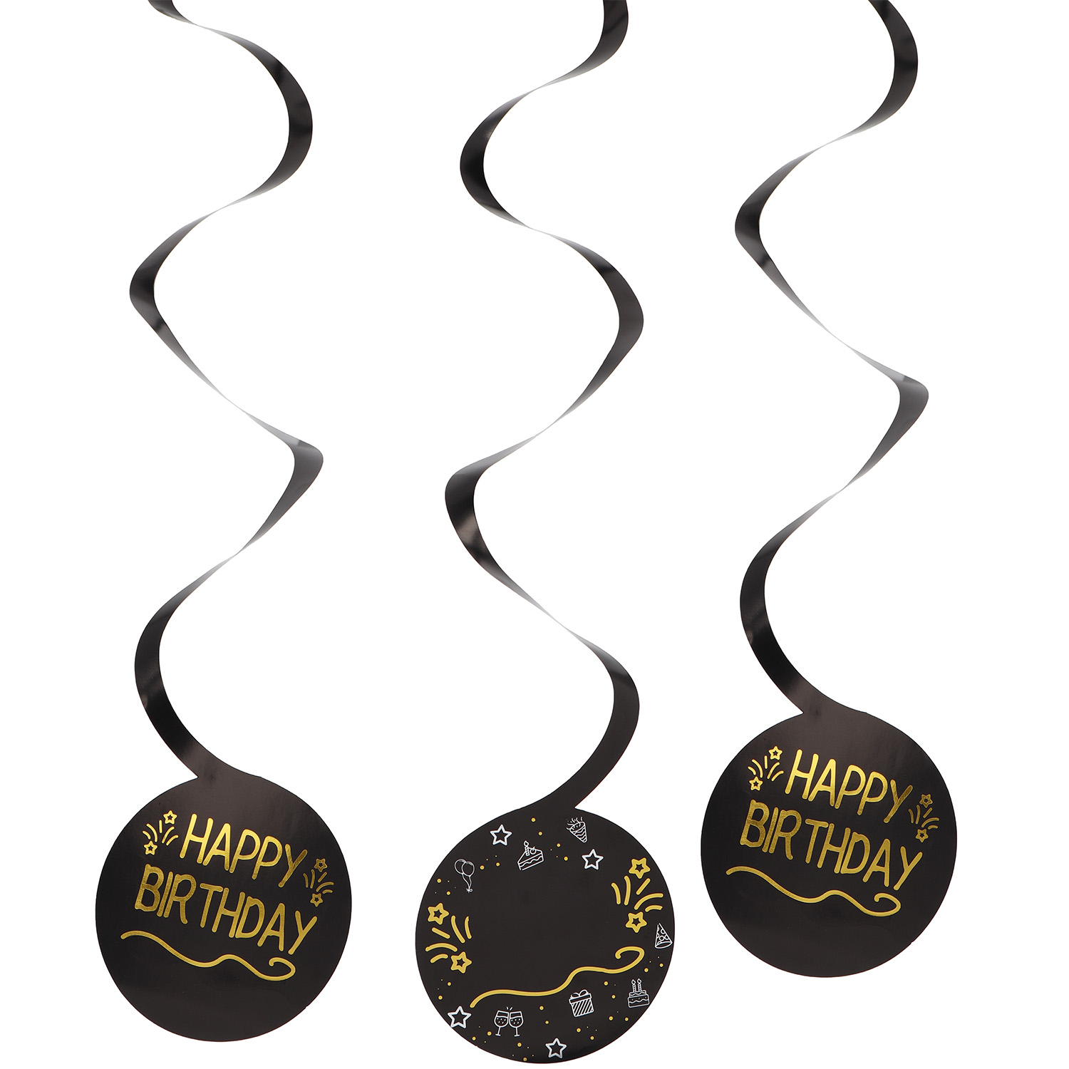 Produktbild von Hängedekoration – Happy Birthday – individuell mit Zahlenaufkleber