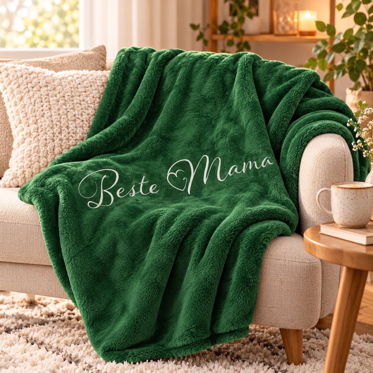 Produktbild von Kuscheldecke "Beste Mama" in verschiedenen Farben