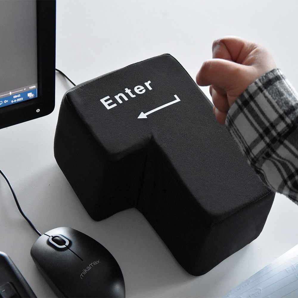 Produktbild von XXL Enter Taste – USB Kissen Taste für Büro & Stressabbau