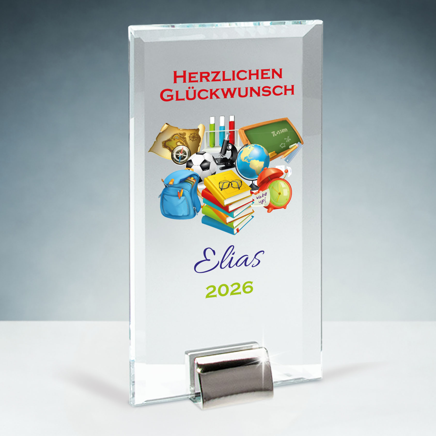 Produktbild von Glastrophäe „Schulfächer gemeistert“