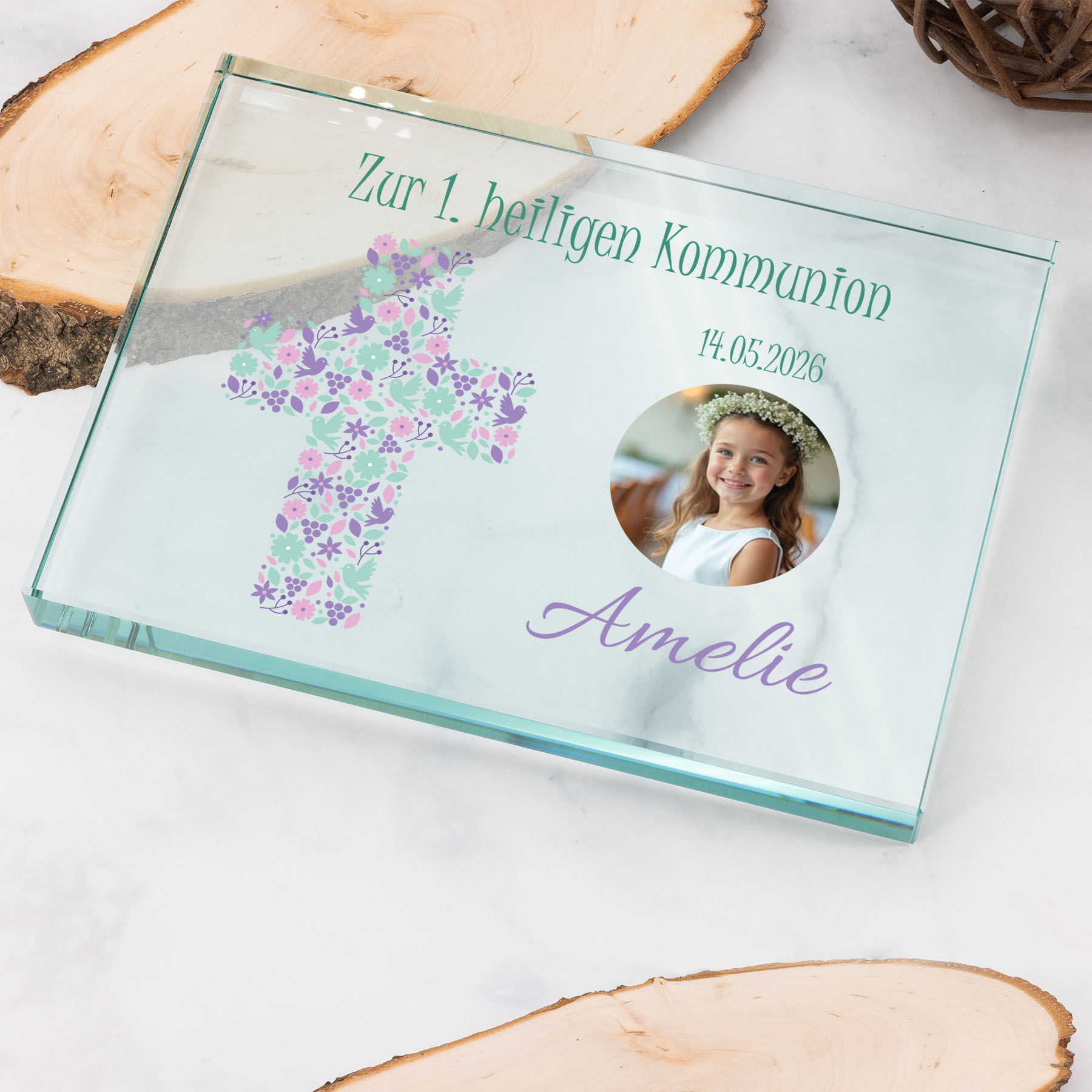 Produktbild von Glastrophäe „Zur Heiligen Kommunion“