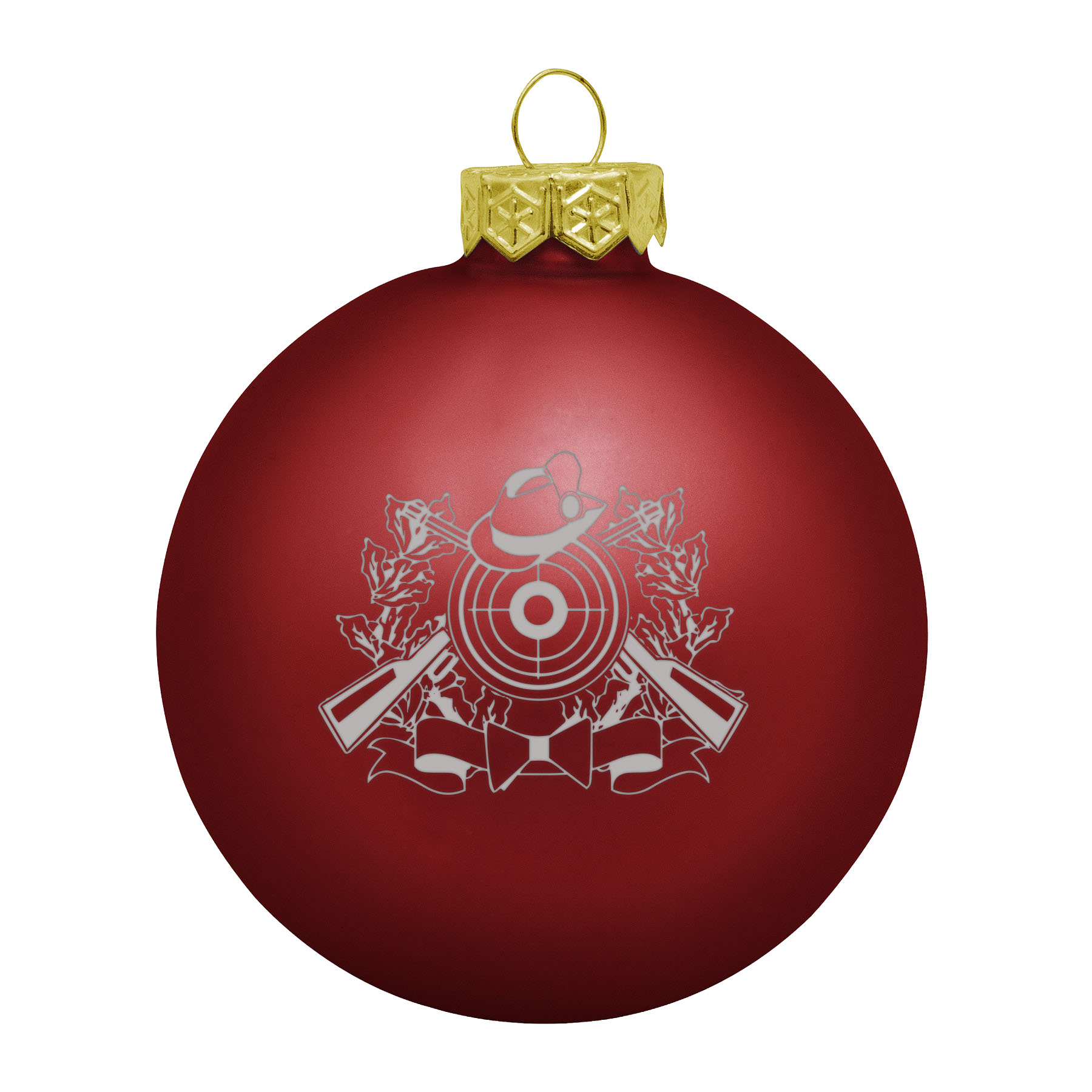 Produktbild von Weihnachtsbaumkugel aus Glas (matt) Schützenmotiv