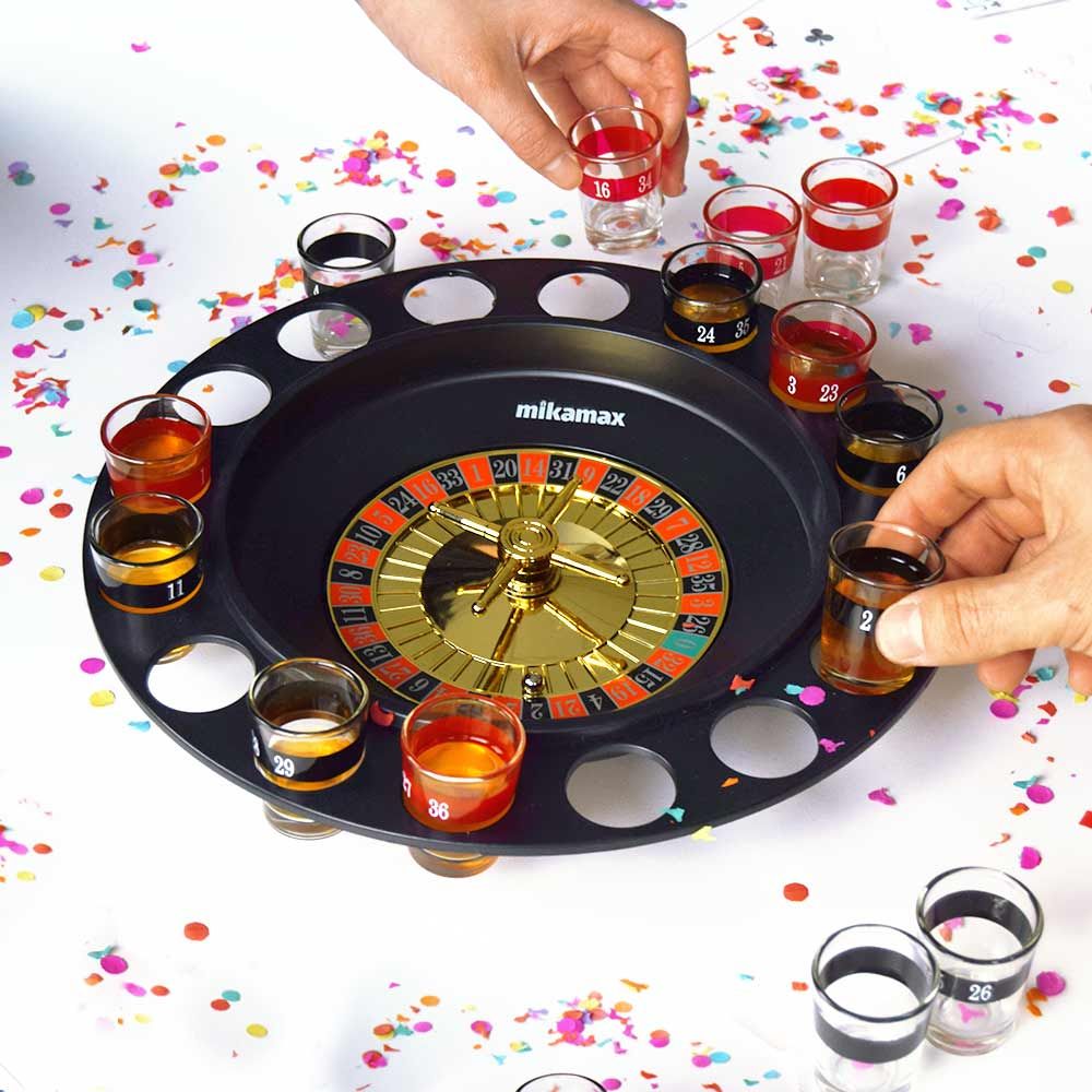 Produktbild von Trinkspiel Roulette – Party Roulette Spiel mit Gläsern