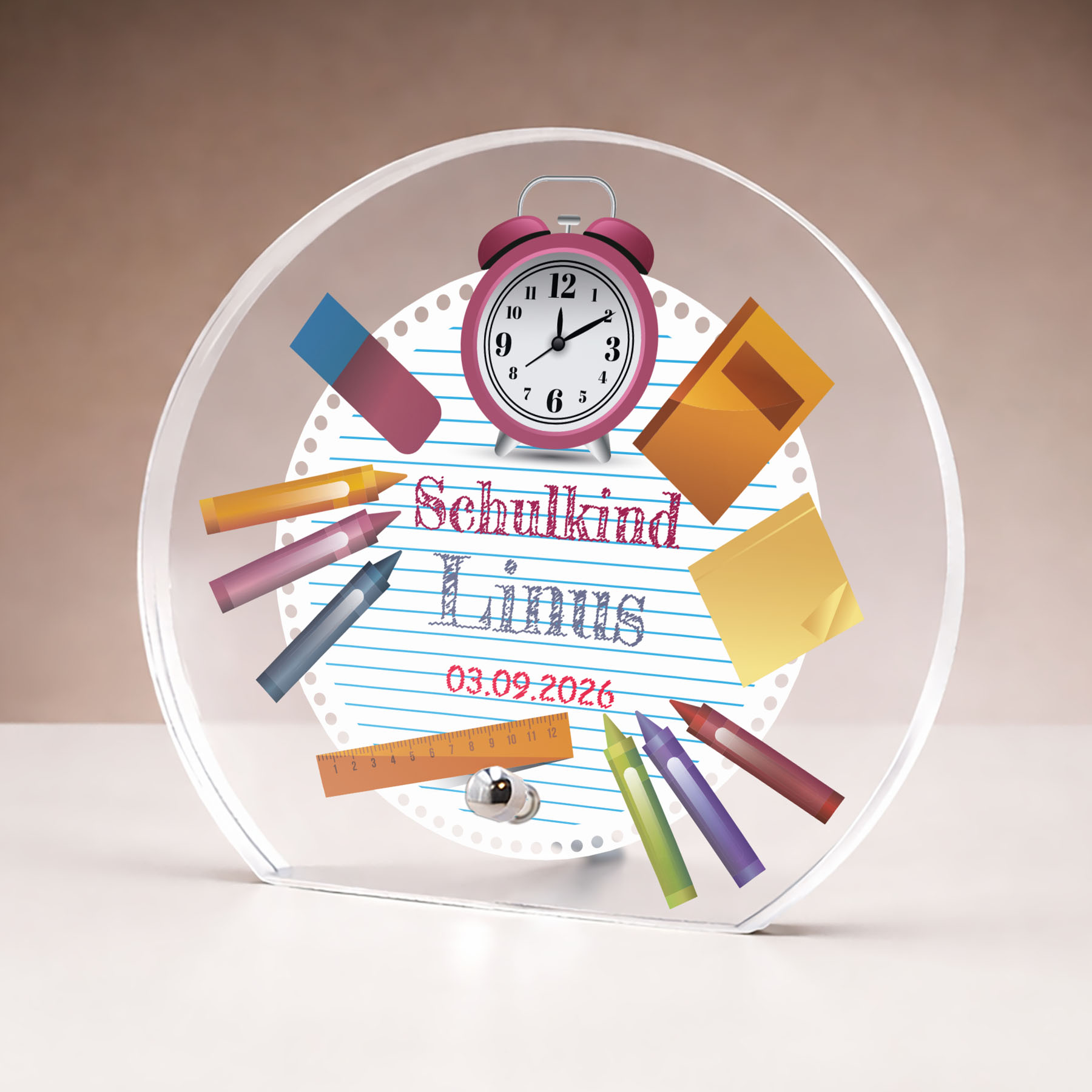 Produktbild von Glastrophäe „Endlich Schulkind“