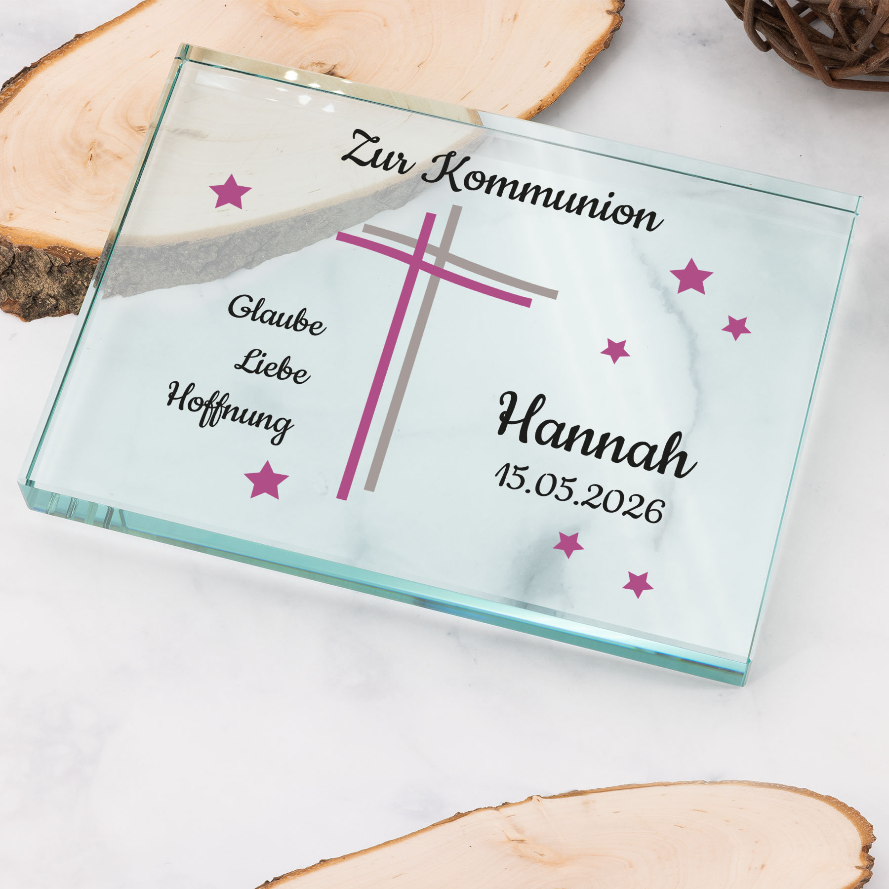 Produktbild von Glastrophäe „Kommunionsegen“