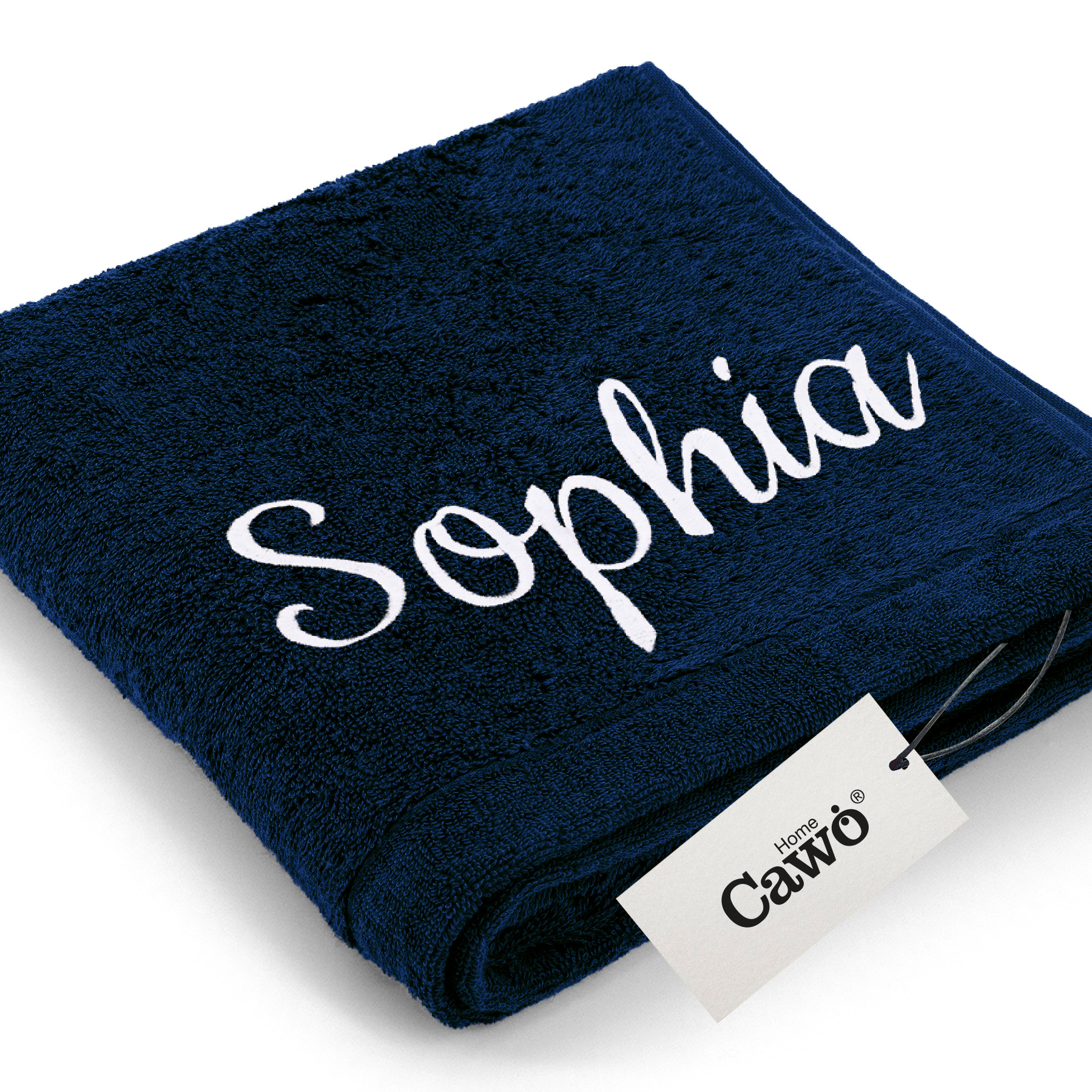 Produktbild von Cawö Premium Handtuch mit Namen oder Wunschtext bestickt
