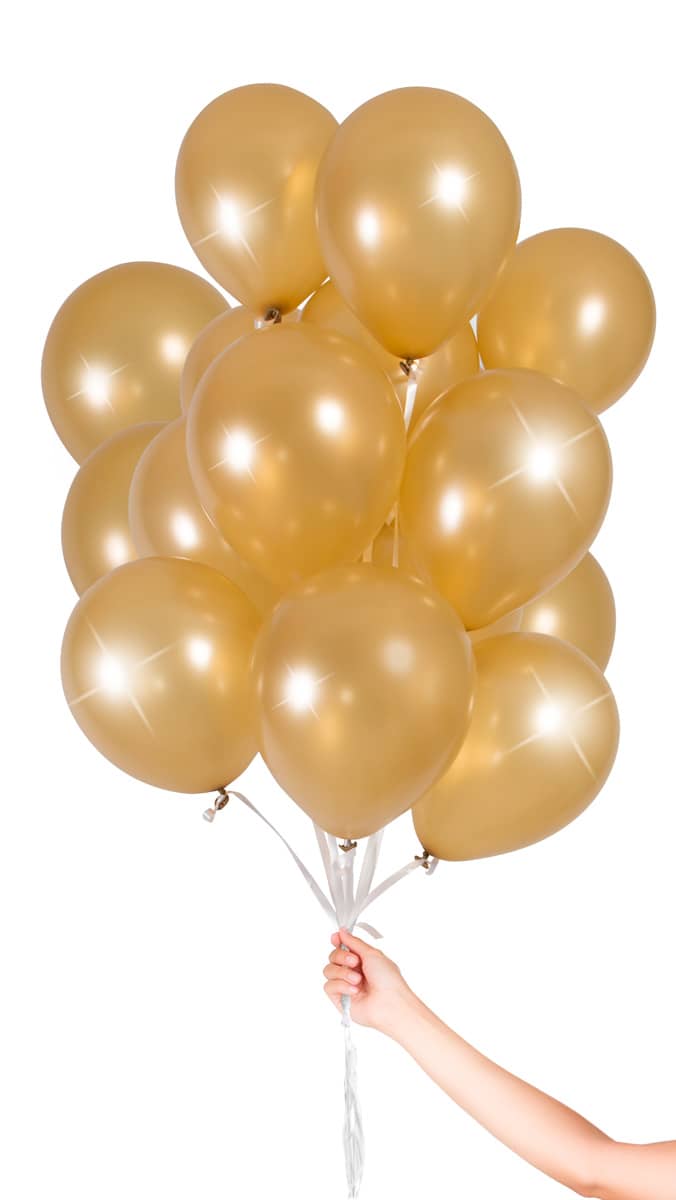 Produktbild von Helium Luftballons gold oder silber
