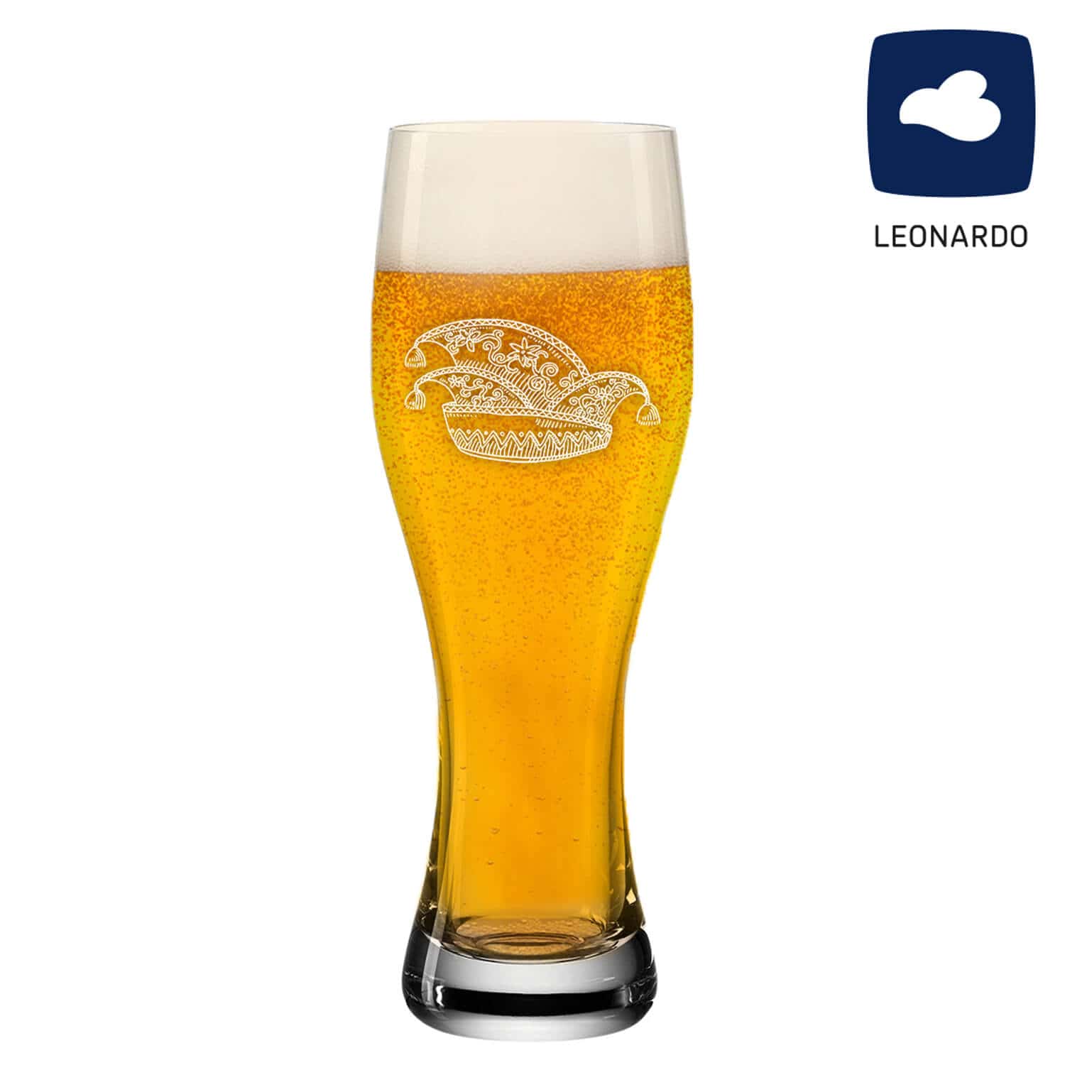 Produktbild von Leonardo Weizenglas 0,33l mit Narrenkappe