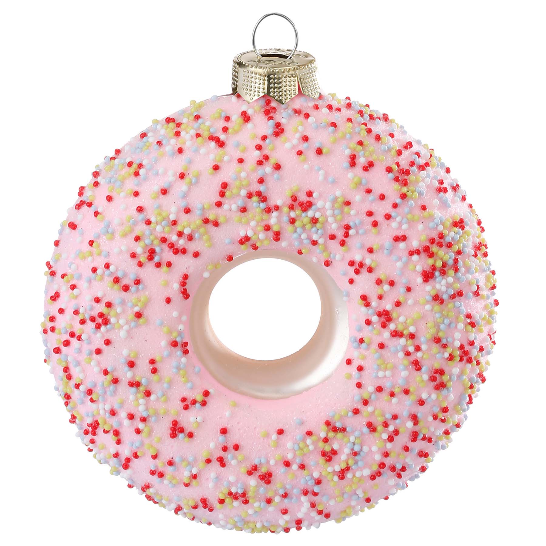Produktbild von Weihnachtsbaumschmuck "Donut" aus Glas