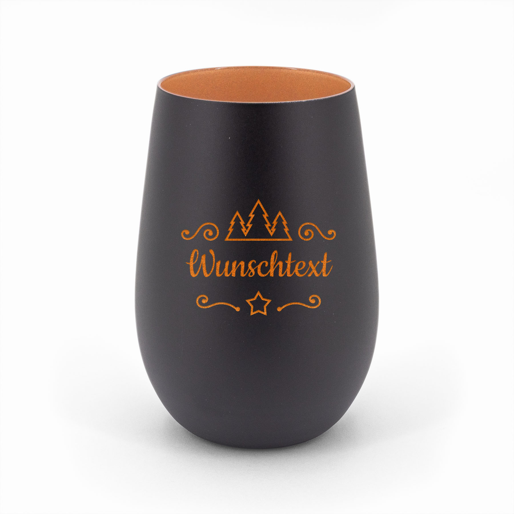 Produktbild von Windlichtglas, Tannen mit Wunschtext